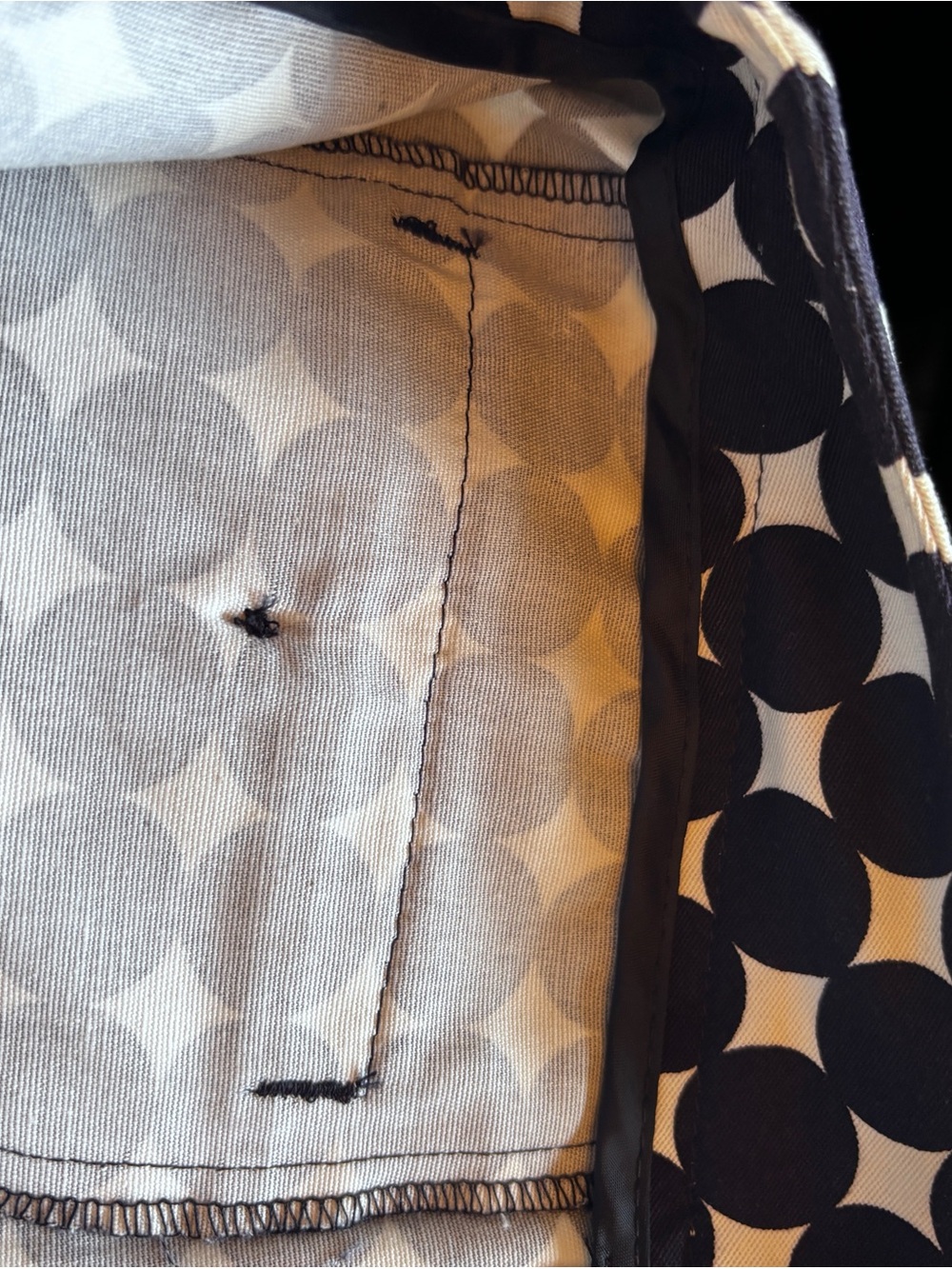 Navy and White Polka Dot A-Line Skirt - Picture 8 of 9